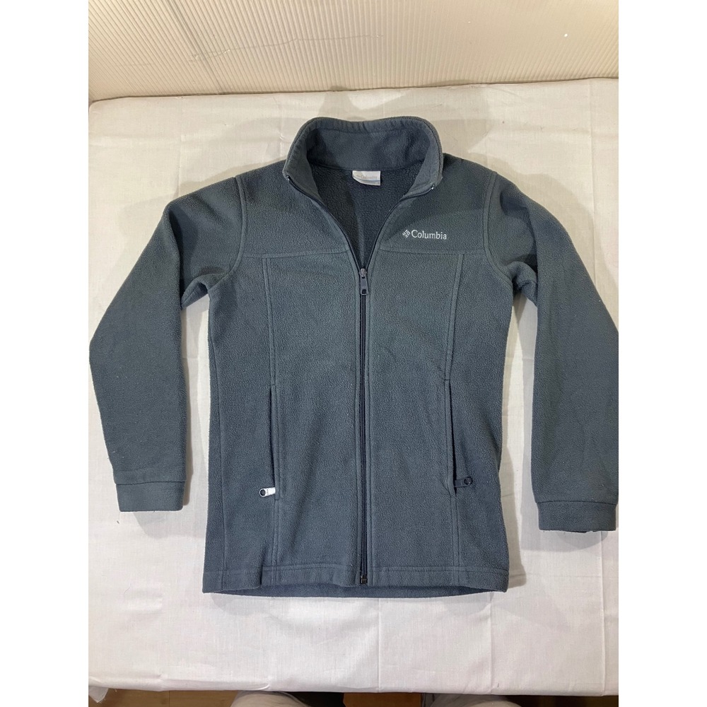 Columbia Womens Fleece Jacket Full Zip Gray Sportswear Company Medium
